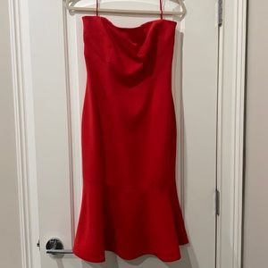 Cinq a Sept red strapless dress